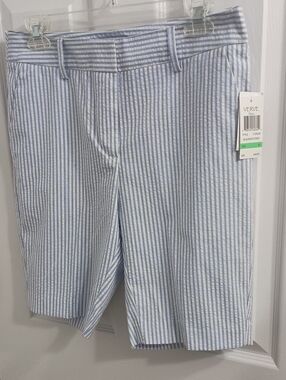 Verve Blues Blue and White Striped Ladies Shorts SZ 8 NWT
